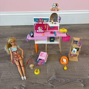 Barbie Doll Pet Boutique Playset with Four Pets and Accessories